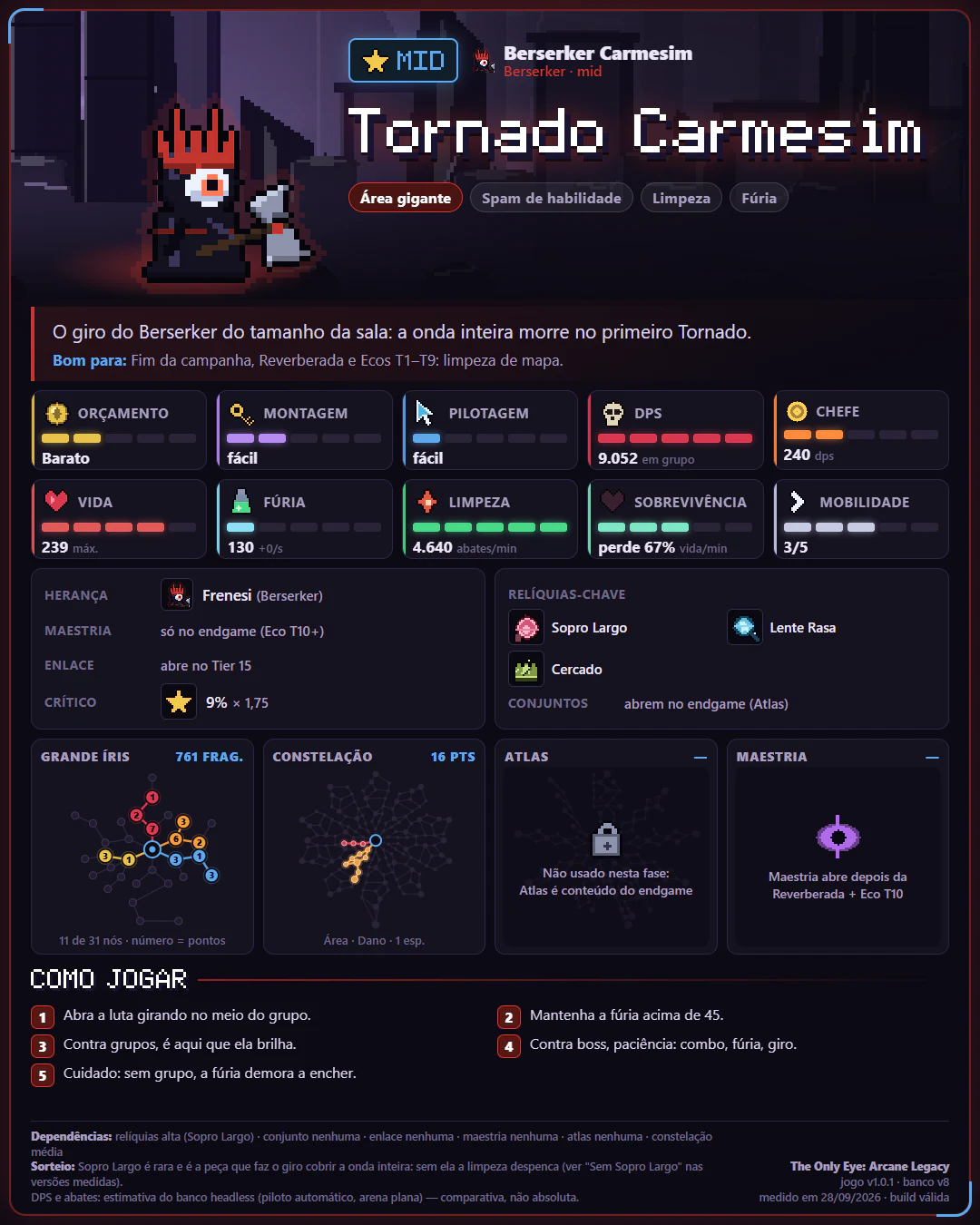 Card da build Tornado Carmesim, de Berserker Carmesim