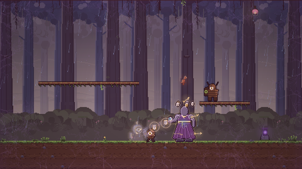 Reverberated Campaign: the Paladin faces The Saint of a Thousand Faces as the screen washes violet