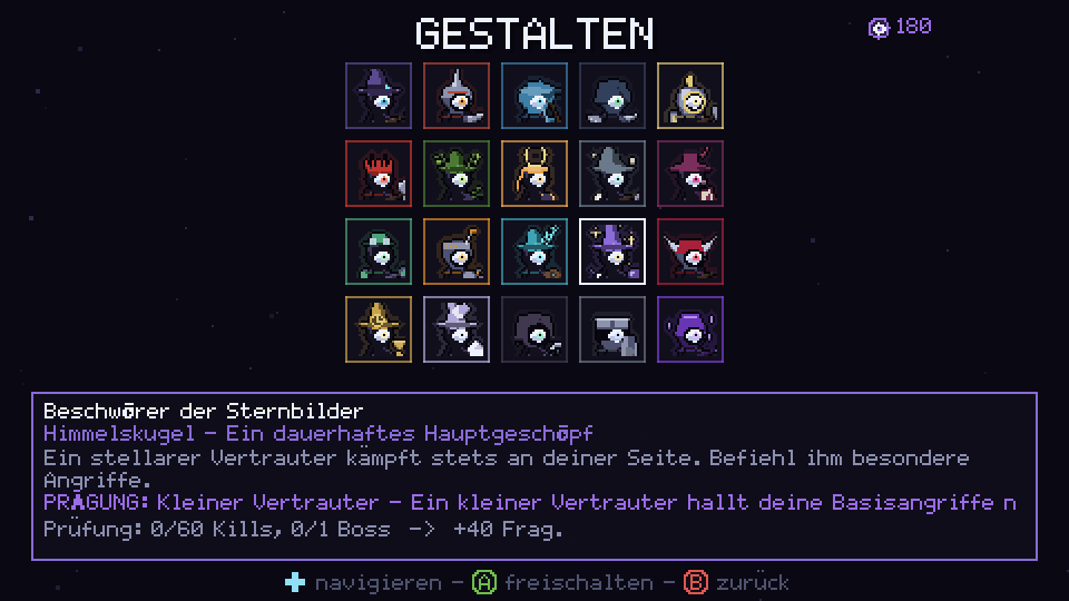 Die Galerie der Gestalten mit den Porträts aller zwanzig Gestalten und der Beschreibung des Beschwörers der Sternbilder