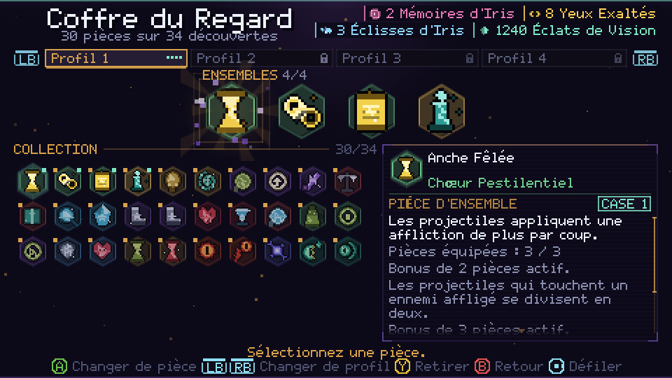 Le Coffre du Regard, avec quatre Pièces d'Ensemble équipées et la collection en dessous